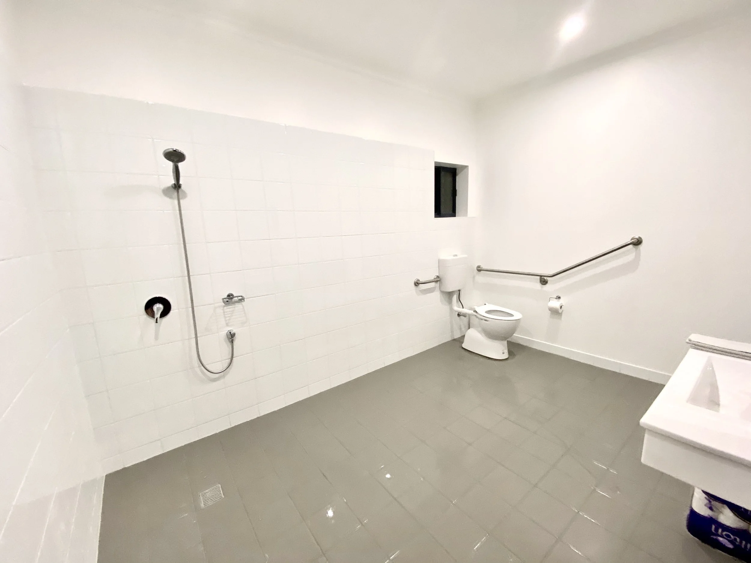 Bathroom inside the workshop