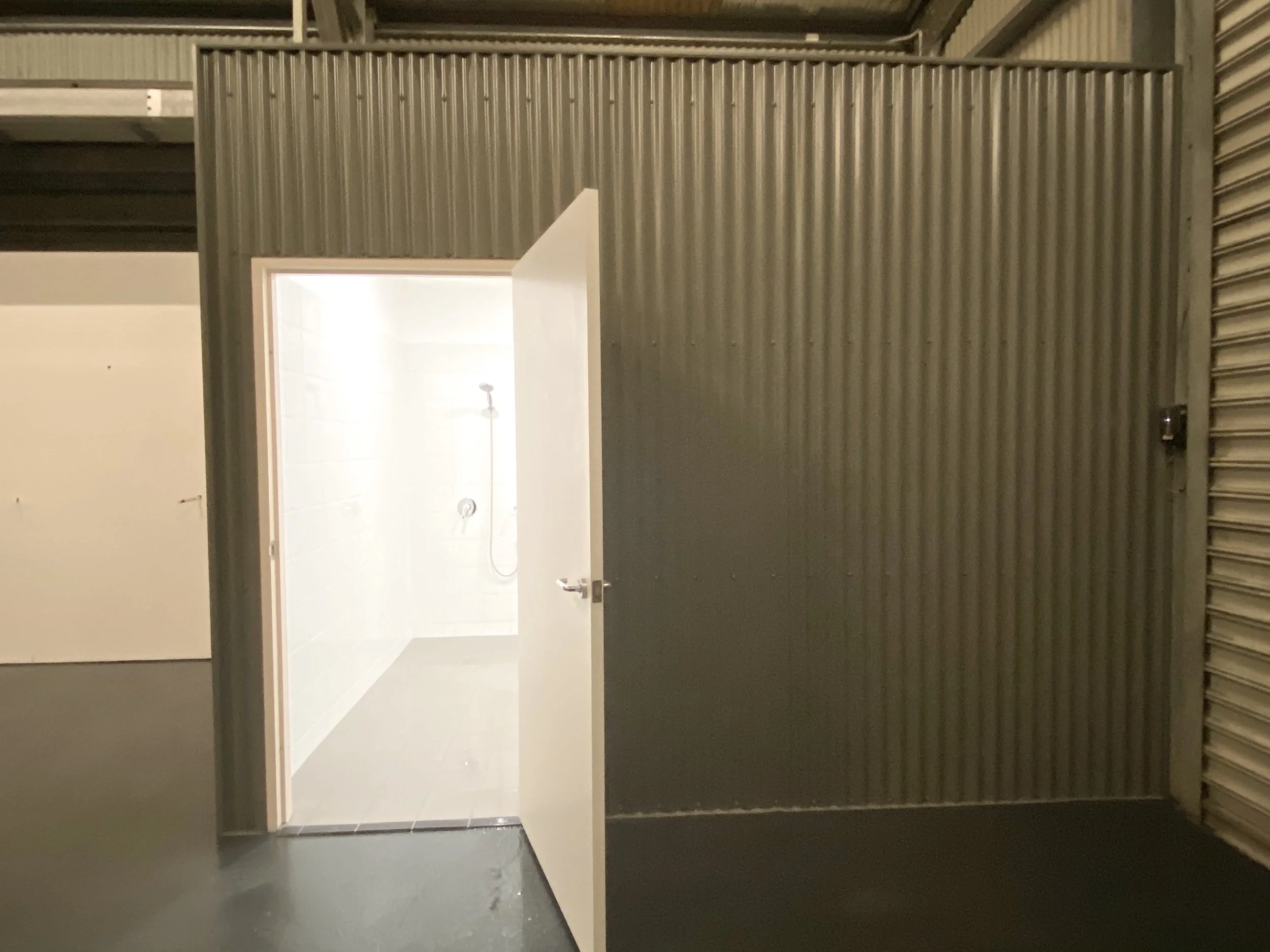 Bathroom inside the workshop