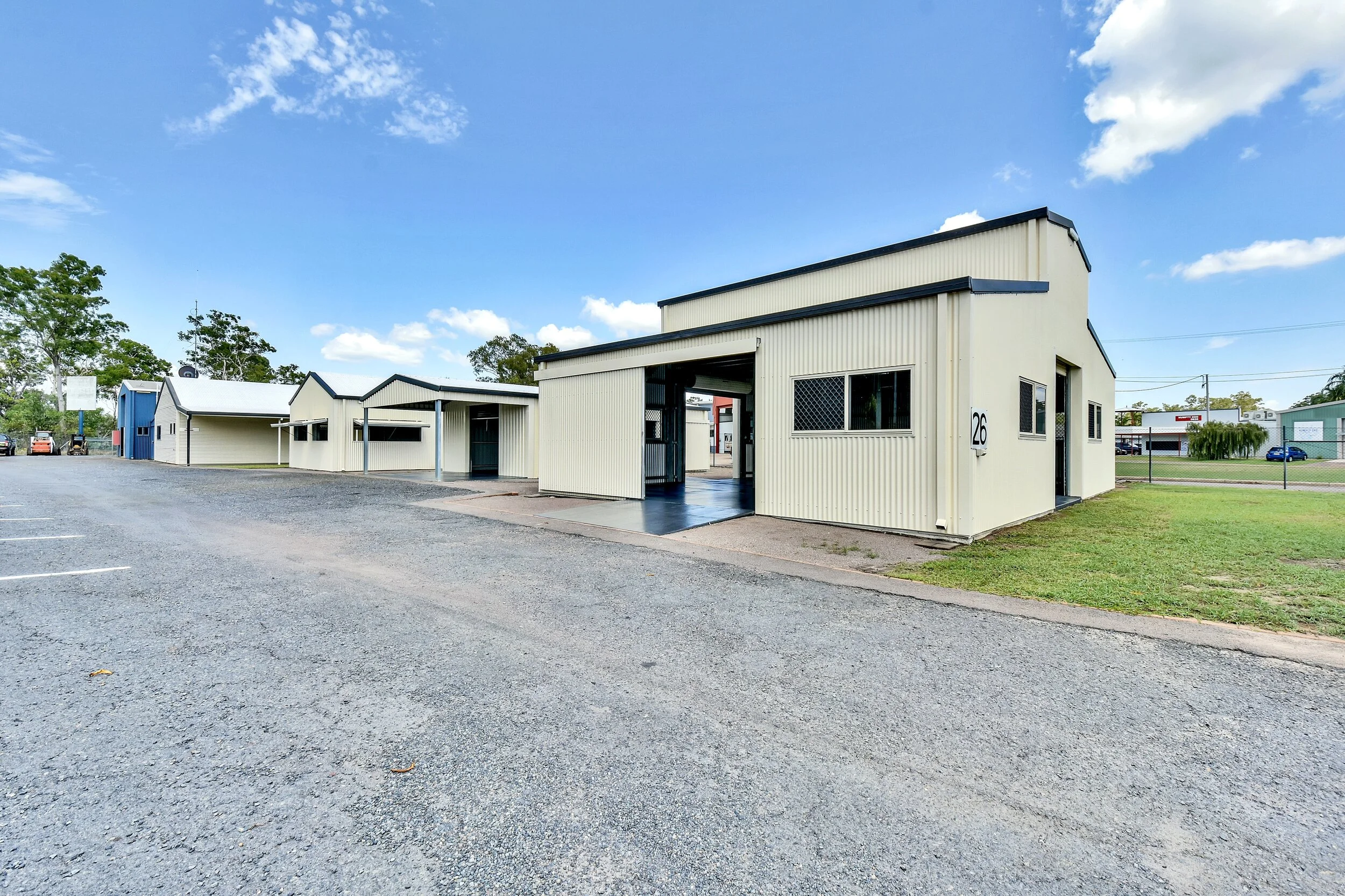 Site view - doors open