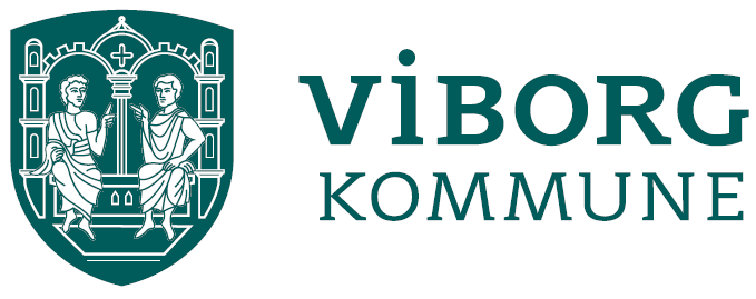 Kommunens logo med tekst 'Viborg Kommune' ved siden af