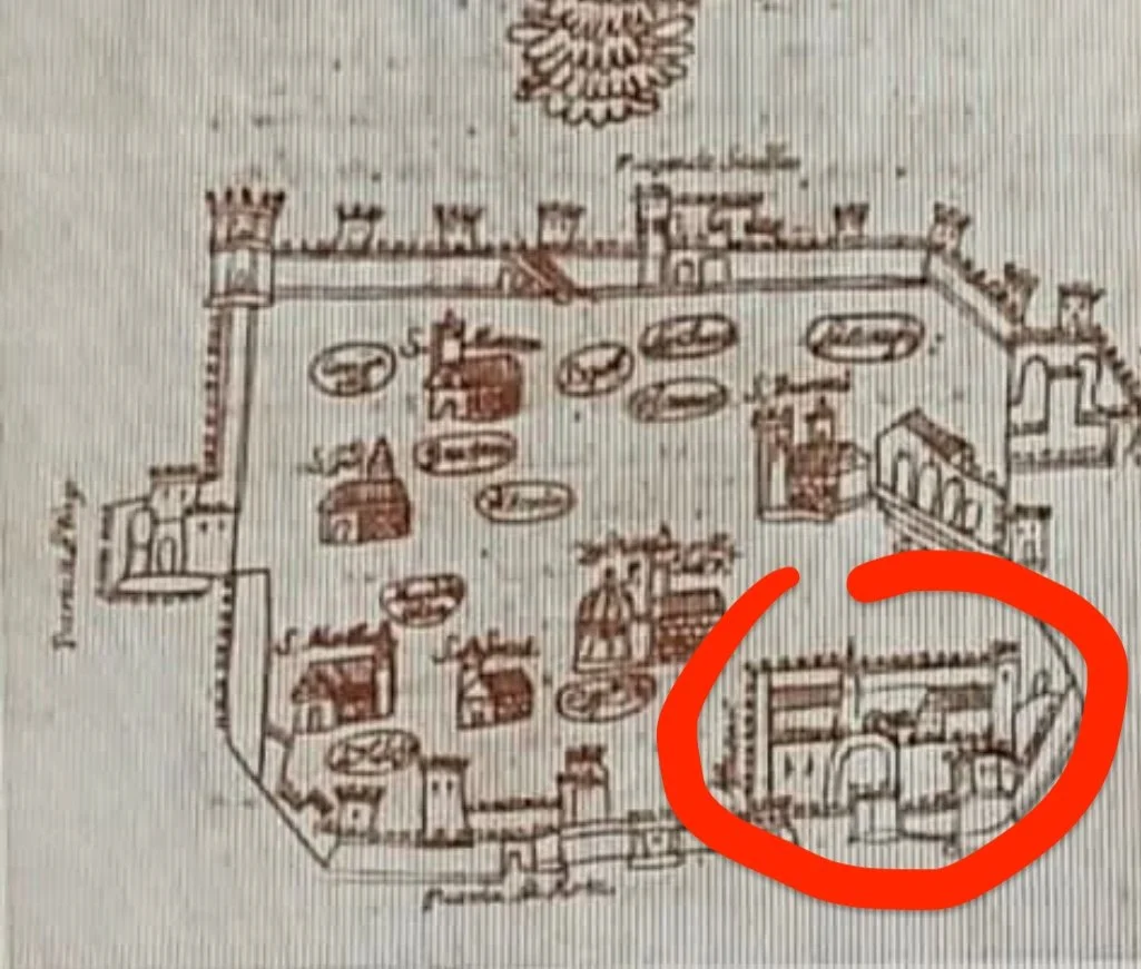 Map from 1264 showing how to get there