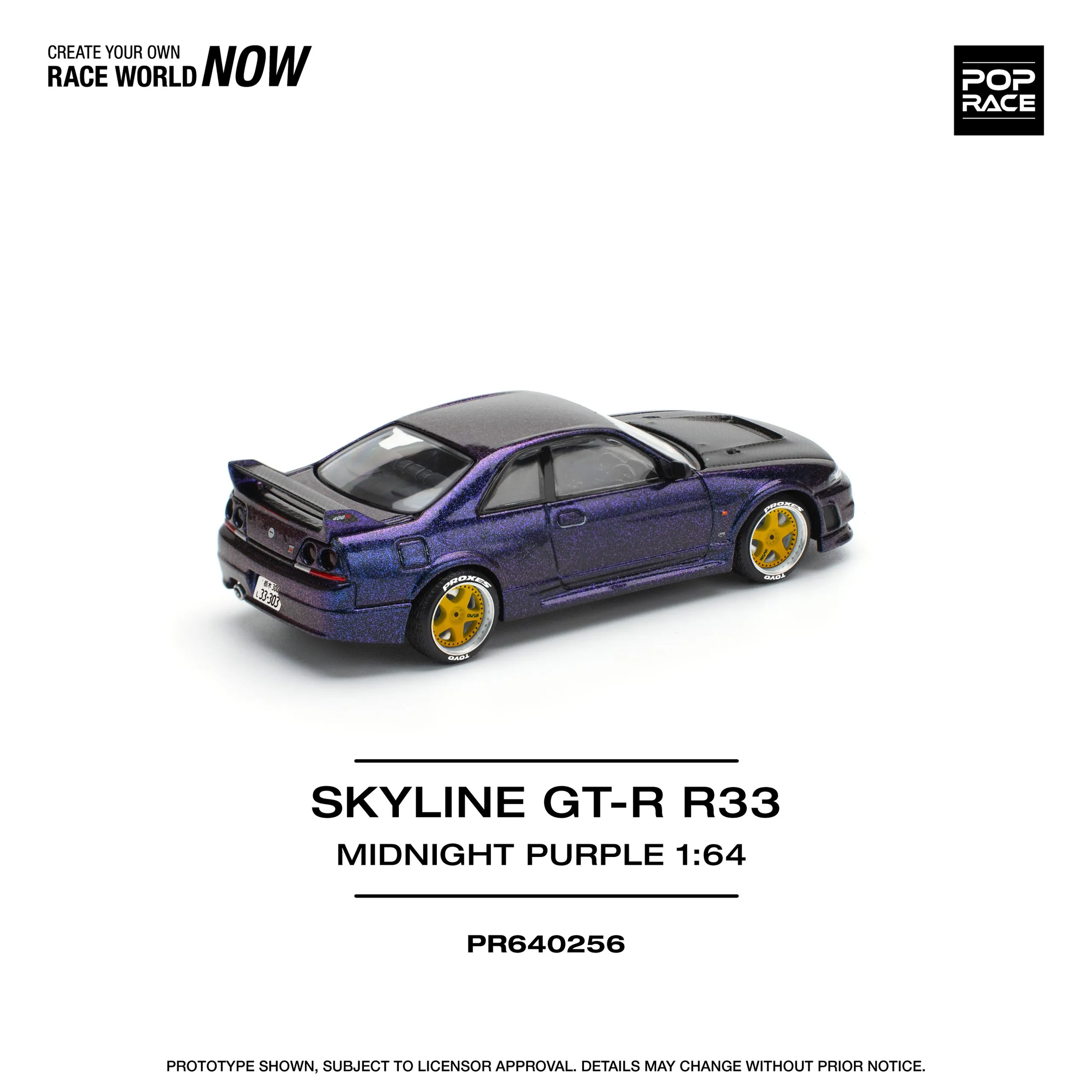Pop Race 1:64 Nissan Skyline GT-R R33 Nismo Midnight Purple