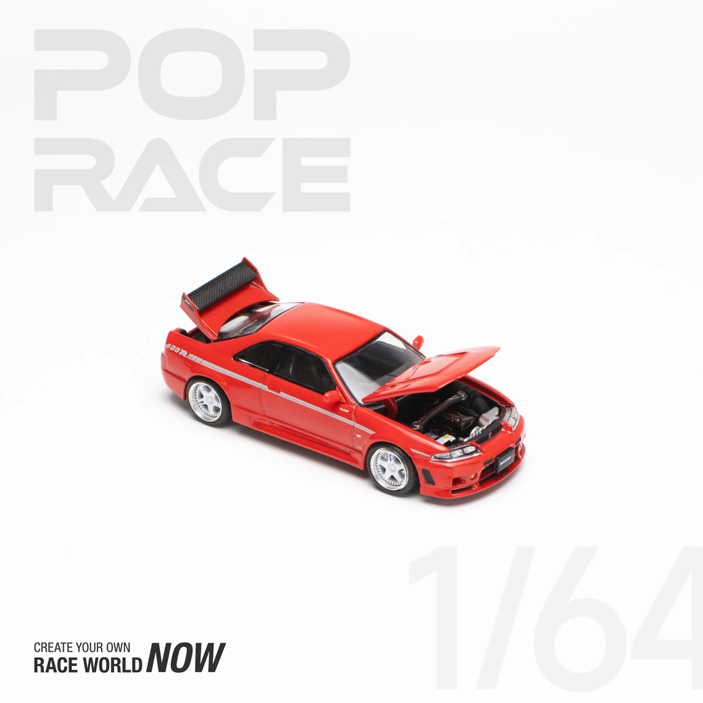 Pop Race 1:64 Nissan R33 GT-R Nismo 400R Red