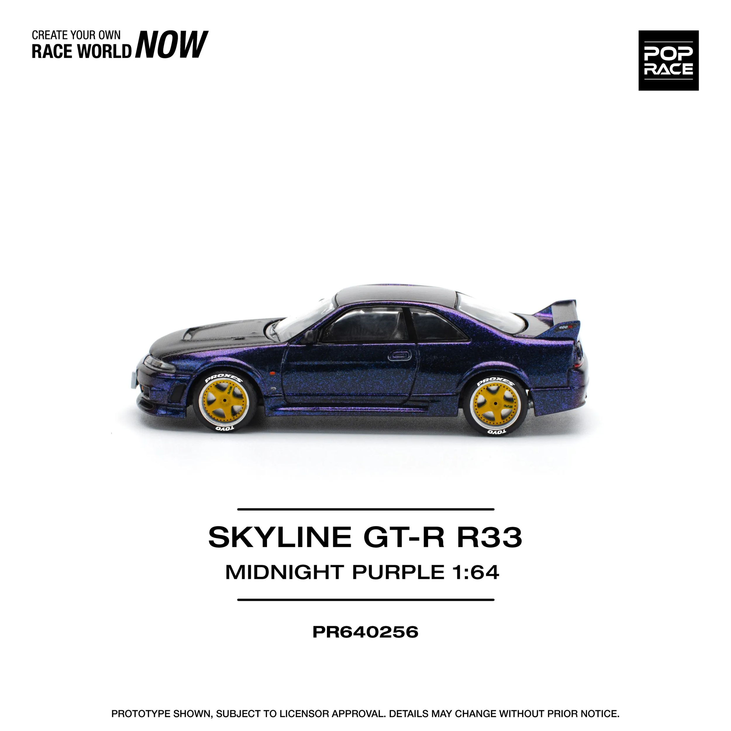 Pop Race 1:64 Nissan Skyline GT-R R33 Nismo Midnight Purple