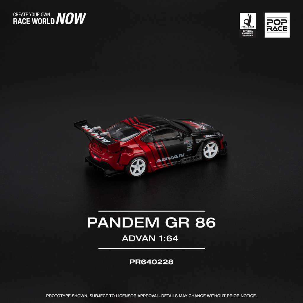 (Pre-order) Pop Race 1:64 Toyota GR86 Pandem ADVAN