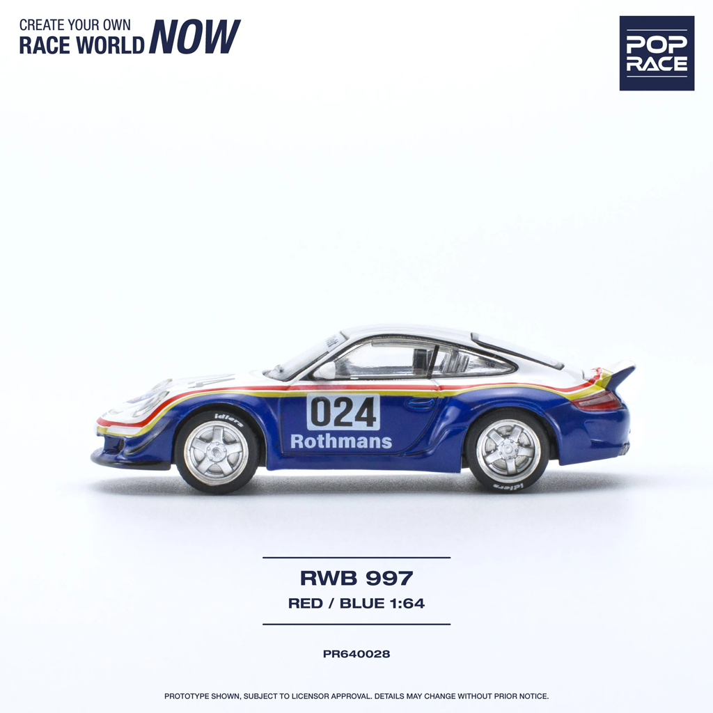 Pop Race 1:64 Porsche RWB 997 Rothmans