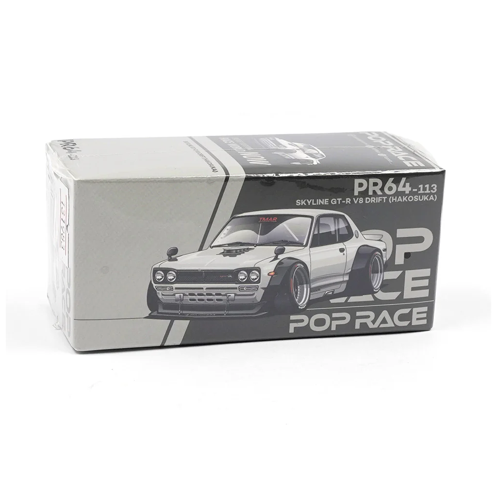 Pop Race 1:64 Nissan Skyline GT-R V8 Drift ( Hakosuka ) White