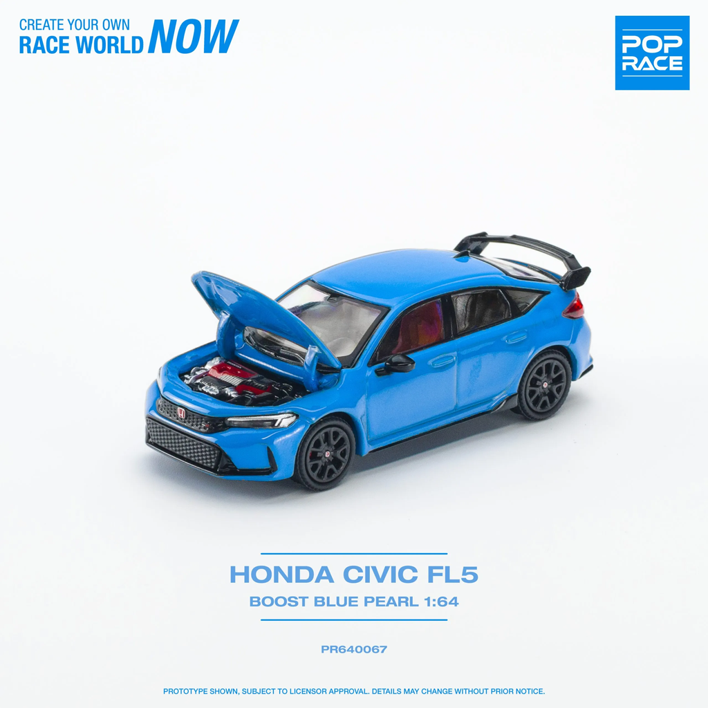 Pop Race 1:64 Honda Civic Type-R (FL5) Boost Blue Pearl