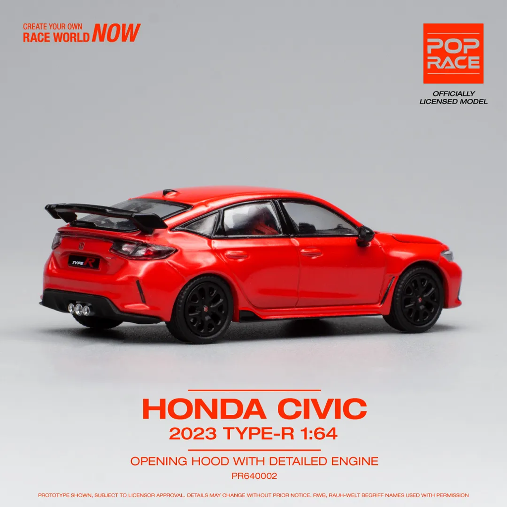 Pop Race 1:64 Honda Civic Type R FL5 Rallye Red