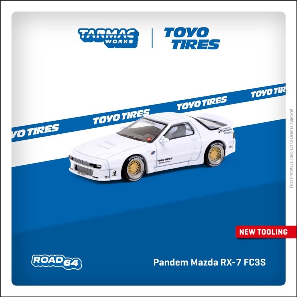 Tarmac Works 1:64 Pandem Mazda RX-7 FC3S White