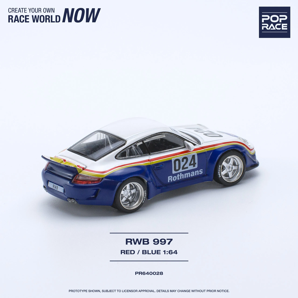 Pop Race 1:64 Porsche RWB 997 Rothmans