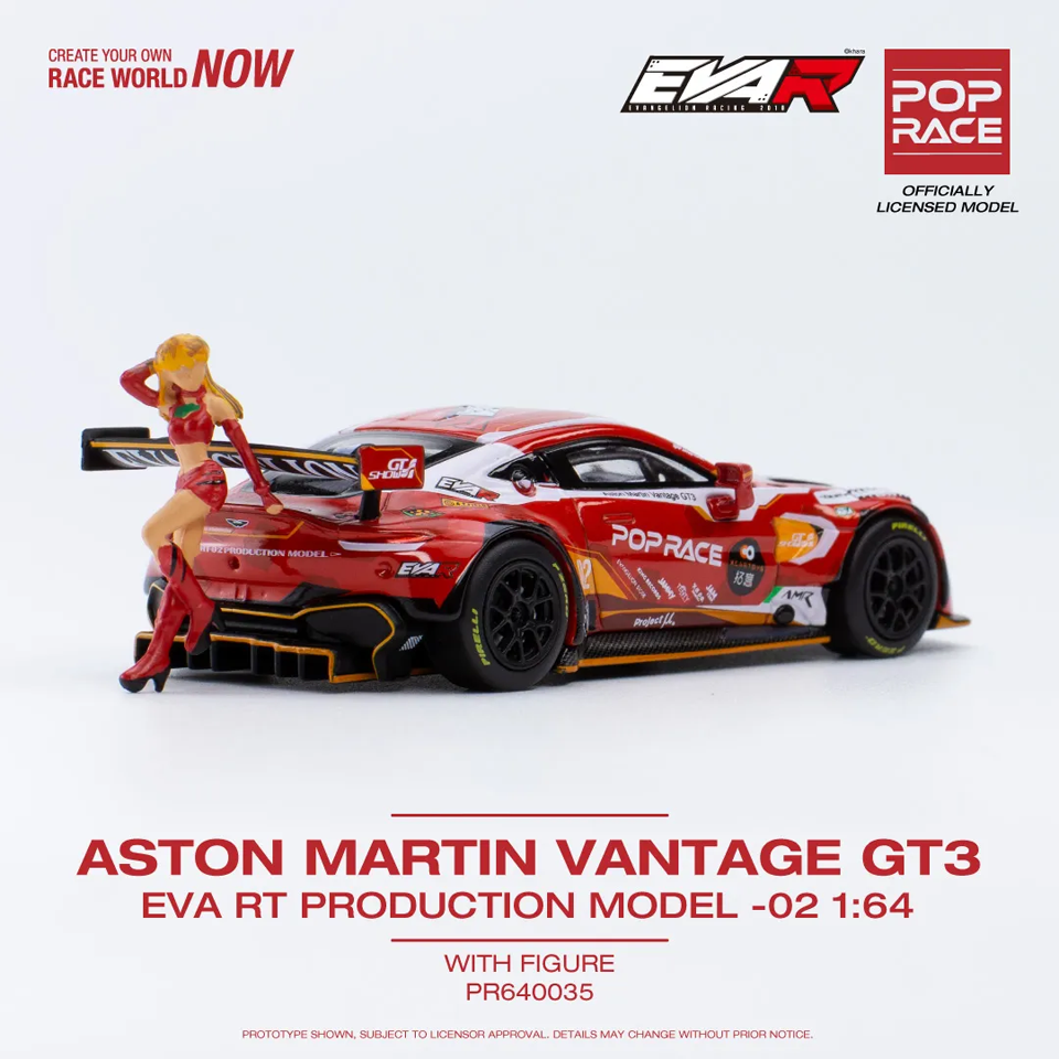 Pop Race 1:64 Aston Martin Vantage GT3 EVA RT Includes Figurine