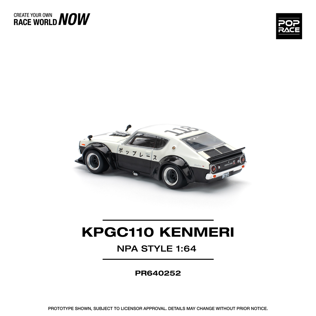 (Pre-order) Pop Race 1:64 Nissan Skyline GT-R V8 Drift (Kenmer) NPA Style