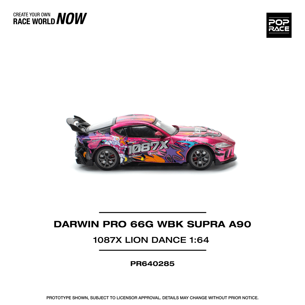 (Pre-order) Pop Race 1:64 Toyota Supra Darwin Pro 66G WBK 1087X Lion Dance