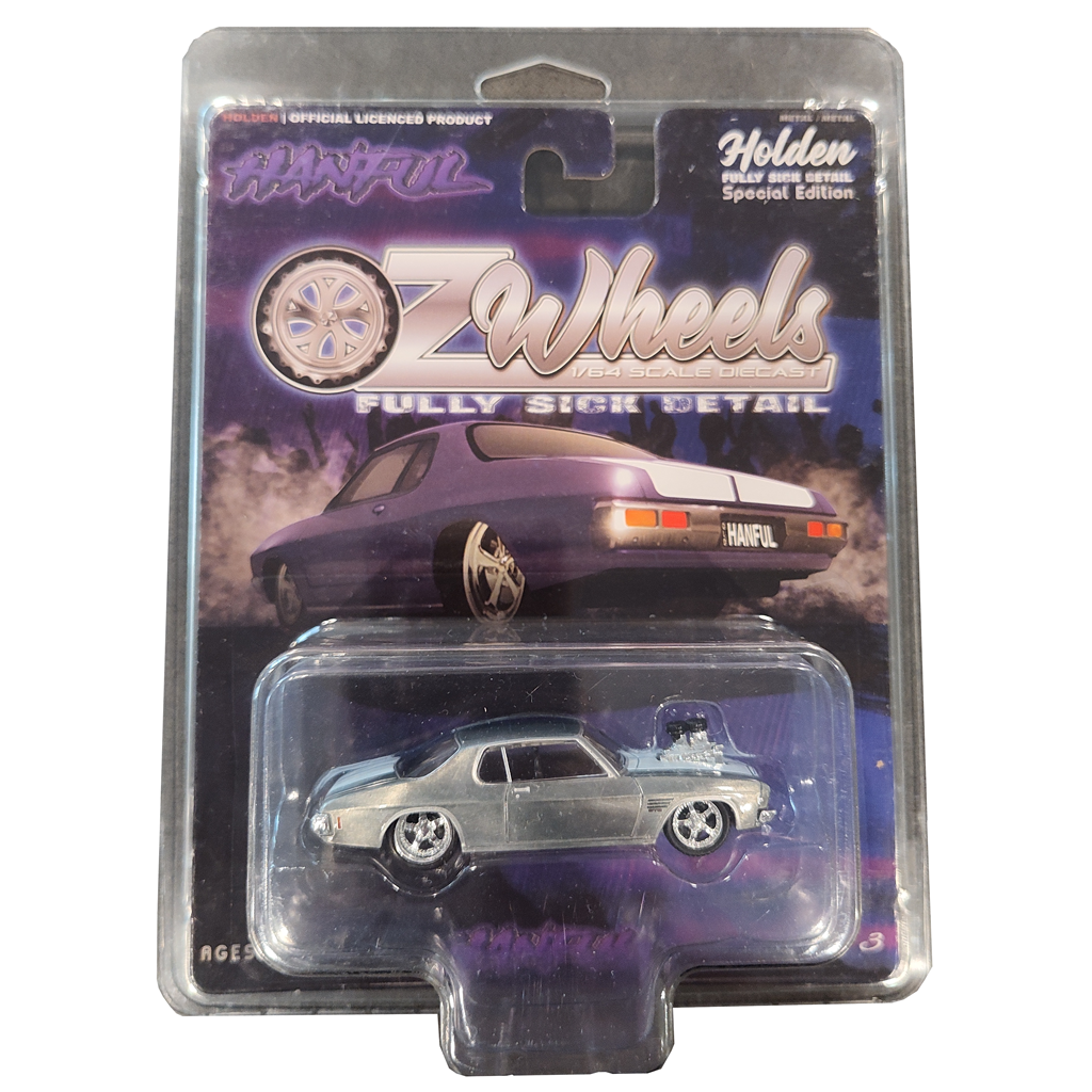 Oz Wheels 1:64 Hanful Monaro Fully Sick Detail in Protector Raw Chase