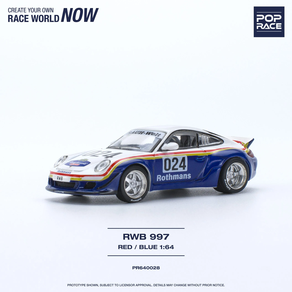 Pop Race 1:64 Porsche RWB 997 Rothmans