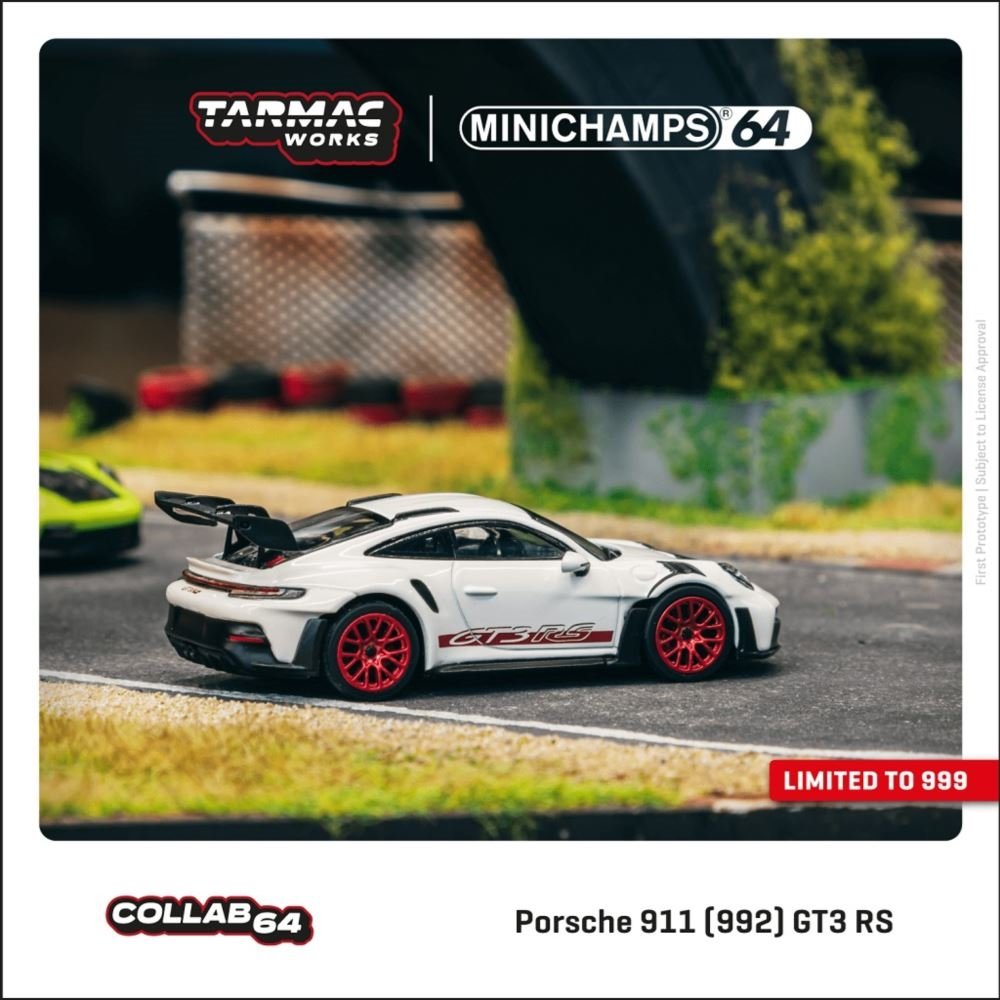Tarmac Works 1:64 Porsche 911 (992) GT3 RS White/Red