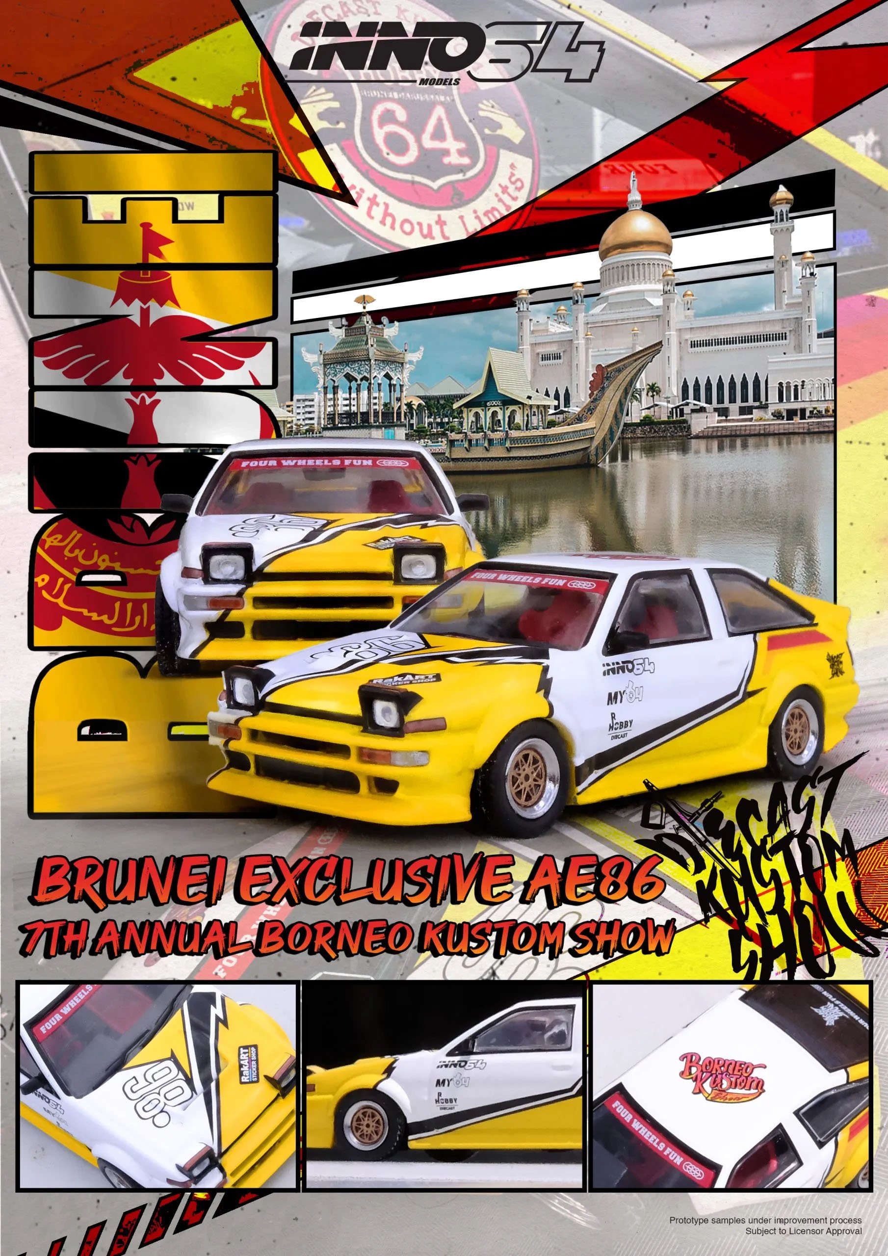Inno64 1:64 Toyota Sprinter Trueno (AE86) Brunel Diecast Kustom Show 2024