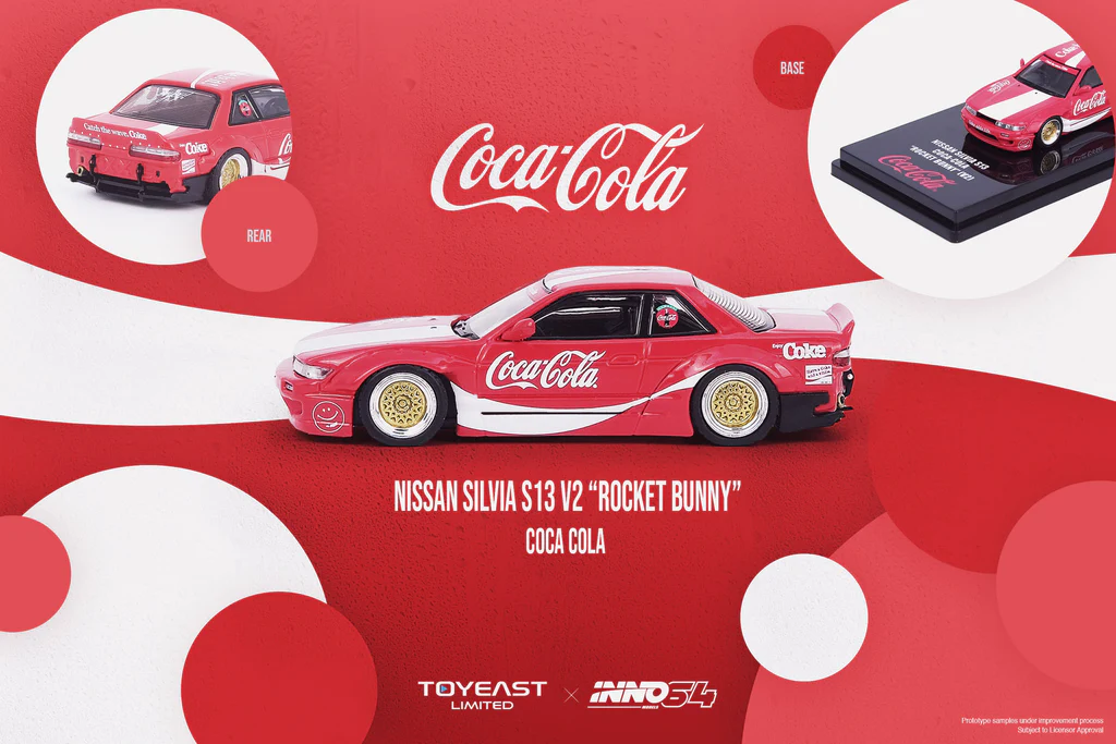 Inno64 1:64 Nissan Silvia S13 Rocket Bunny Coca Cola