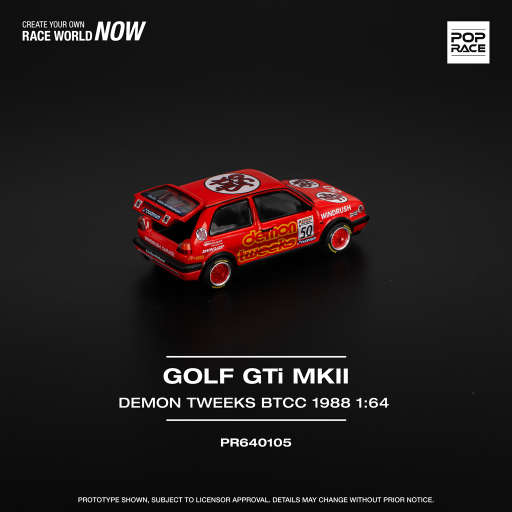 (Pre-order) Pop Race 1:64 Volkswagen Golf GTI MkII Team Demon Tweeks BTCC 1988