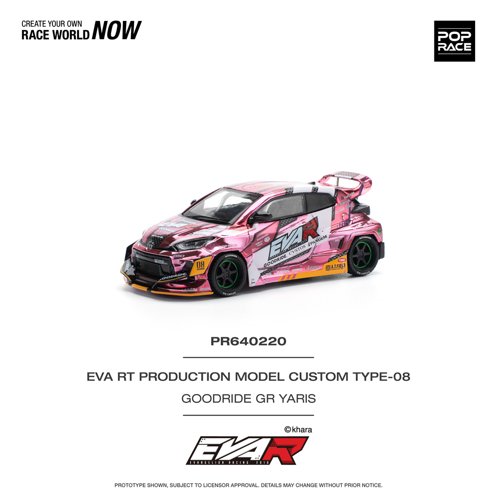 (Pre-order) Pop Race 1:64 Toyota GR Yaris EVART Production Model Custom Type-08 Goodride GR Yaris