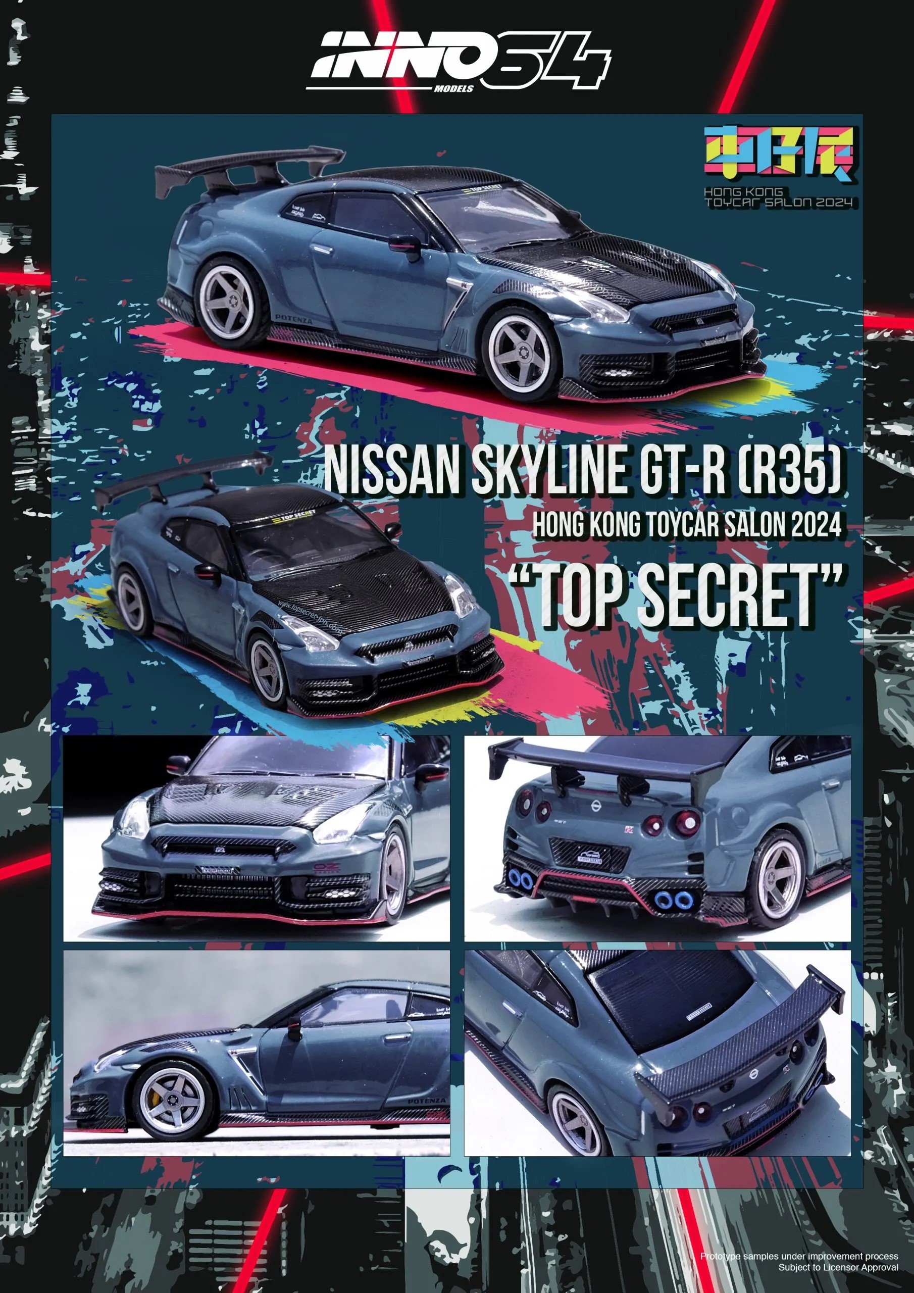 Inno64 1:64 Nissan GT-R (R35) NISMO 2024 Tuned by TOP SECRET "Hong Kong Toy Car Salon Sp"