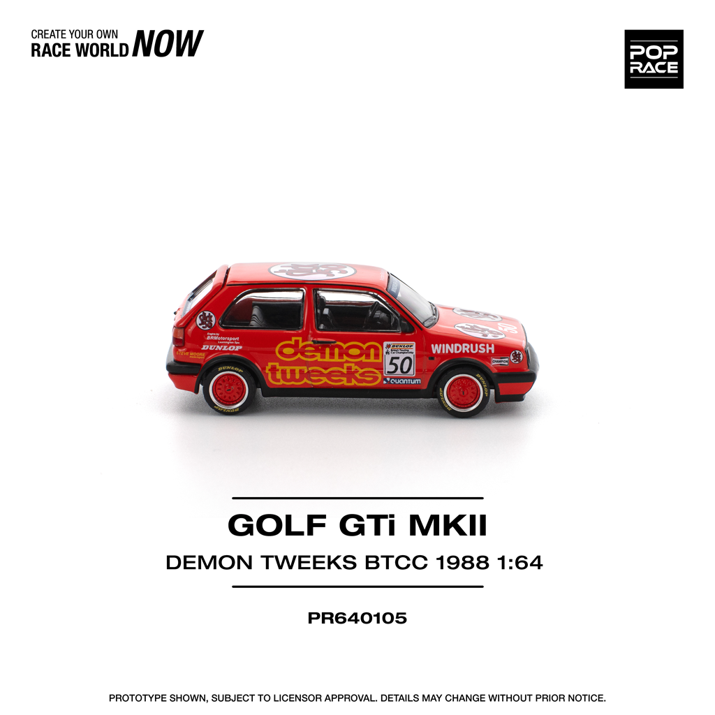 (Pre-order) Pop Race 1:64 Volkswagen Golf GTI MkII Team Demon Tweeks BTCC 1988