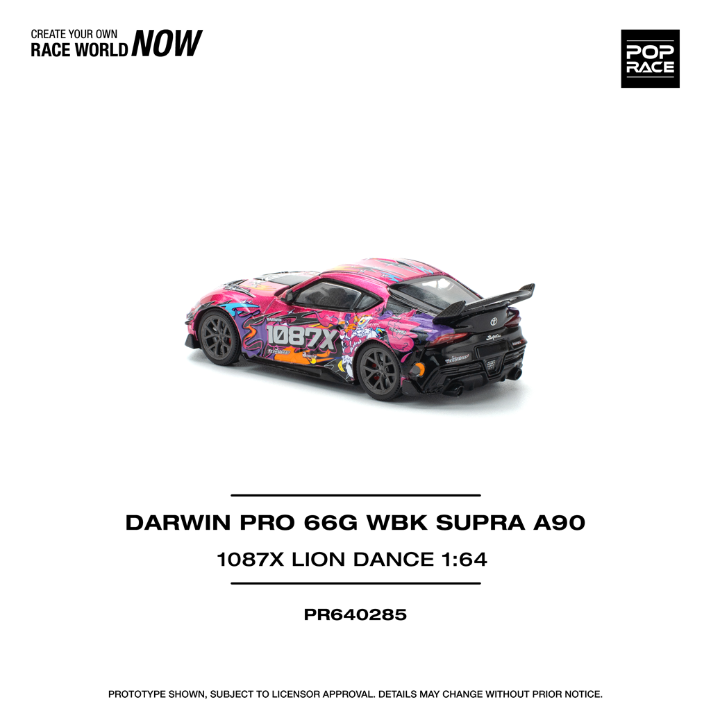 (Pre-order) Pop Race 1:64 Toyota Supra Darwin Pro 66G WBK 1087X Lion Dance