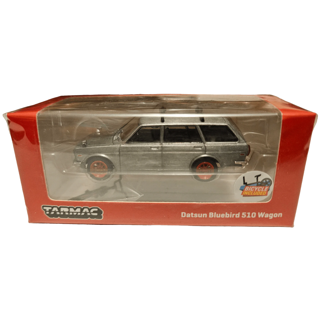 Tarmac Works 1:64 Datsun Bluebird 510 Wagon Bicycle Roof Rack Included Raw Chase
