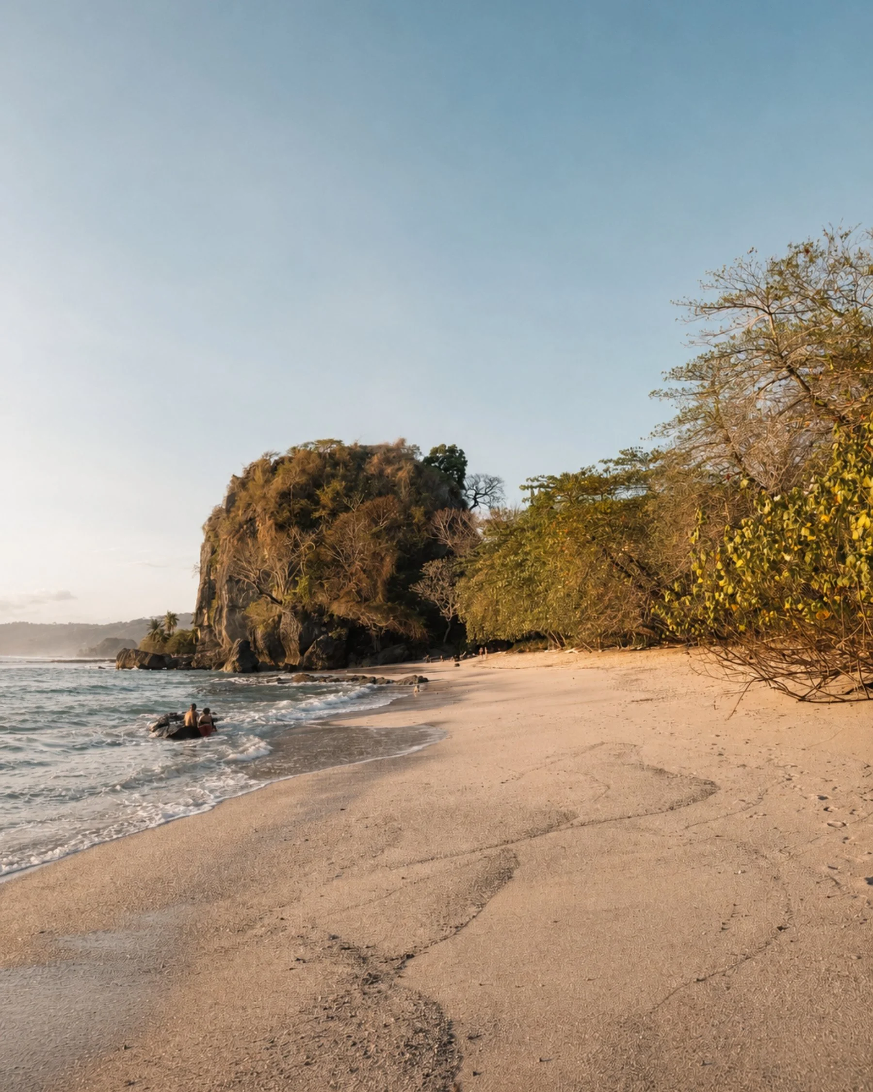Secluded sandy beach at Playa Cuevas near Mal País, Costa Rica.