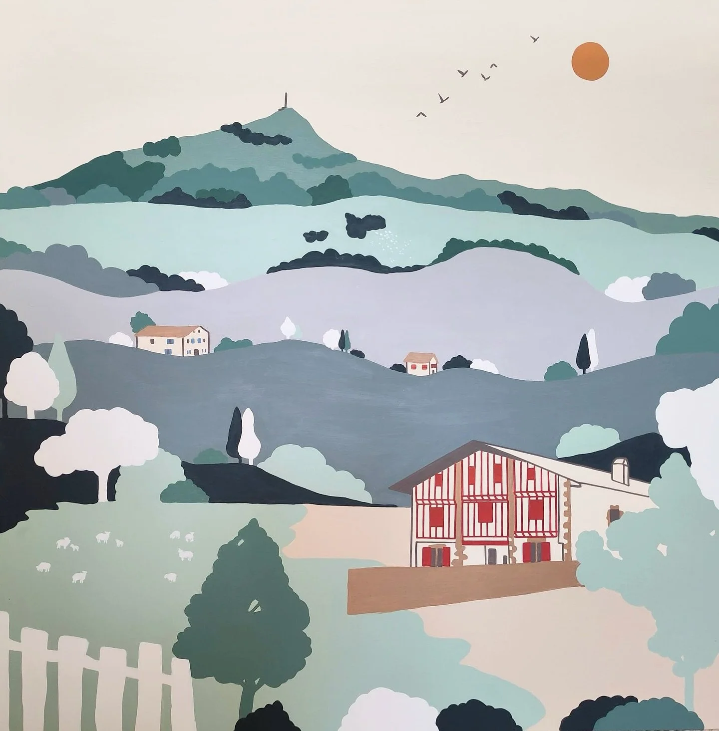 🌶️ Un bout de Pays basque chez vous ?

Cette toile, r&eacute;alis&eacute;e pendant le salon du bien vivre &agrave; Anglet m&rsquo;a &eacute;t&eacute; inspir&eacute;e par les nombreuses ann&eacute;es &agrave; voir la Rhune de mon balcon, sans compter