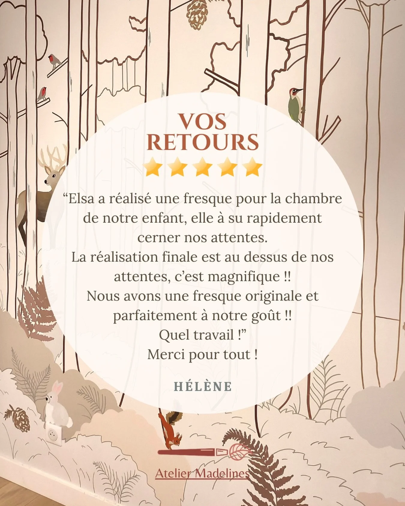 Des retours comme &ccedil;a ✨🙏❤️

Juste merci !

#avisclient #ateliermadelines #fresquemurale #pyr&eacute;n&eacute;esatlantiques #decosurmesure