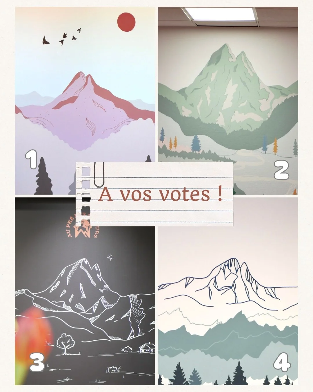 ✨ Vous &ecirc;tes tr&egrave;s nombreux &agrave; pl&eacute;bisciter l&rsquo;Ossau dans mes fresques !

C&rsquo;est un plaisir de le d&eacute;cliner de fa&ccedil;on diff&eacute;rente &agrave; chaque fois !

Que ce soit dans une chambre, un Ehpad ou un 