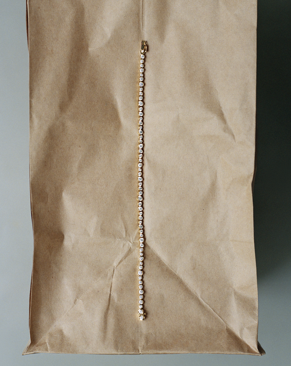 Georg Jensen diamond bracelet on paper bag
