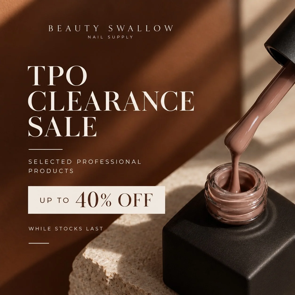 ❗️TPO CLEARANCE SALE❗️

Following the upcoming UK regulatory changes regarding TPO, we are clearing our remaining stock of selected TPO-containing professional nail products.

If you are a professional nail technician and use these products in your s