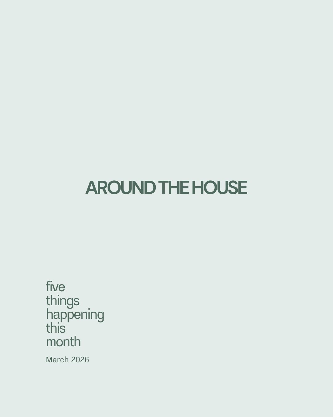 5 highlights for March.