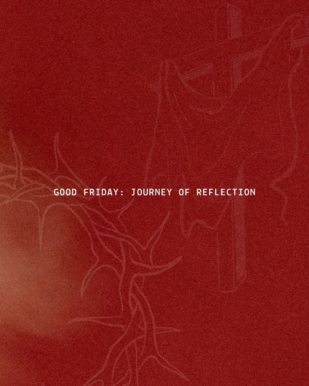 Join us this Good Friday evening at 7:30 PM for a special service at House Church.

Through a journey of prayer, reflection, and worship, we&rsquo;ll sit at the foot of the cross together. We&rsquo;re grateful to have multiple creatives from our chur