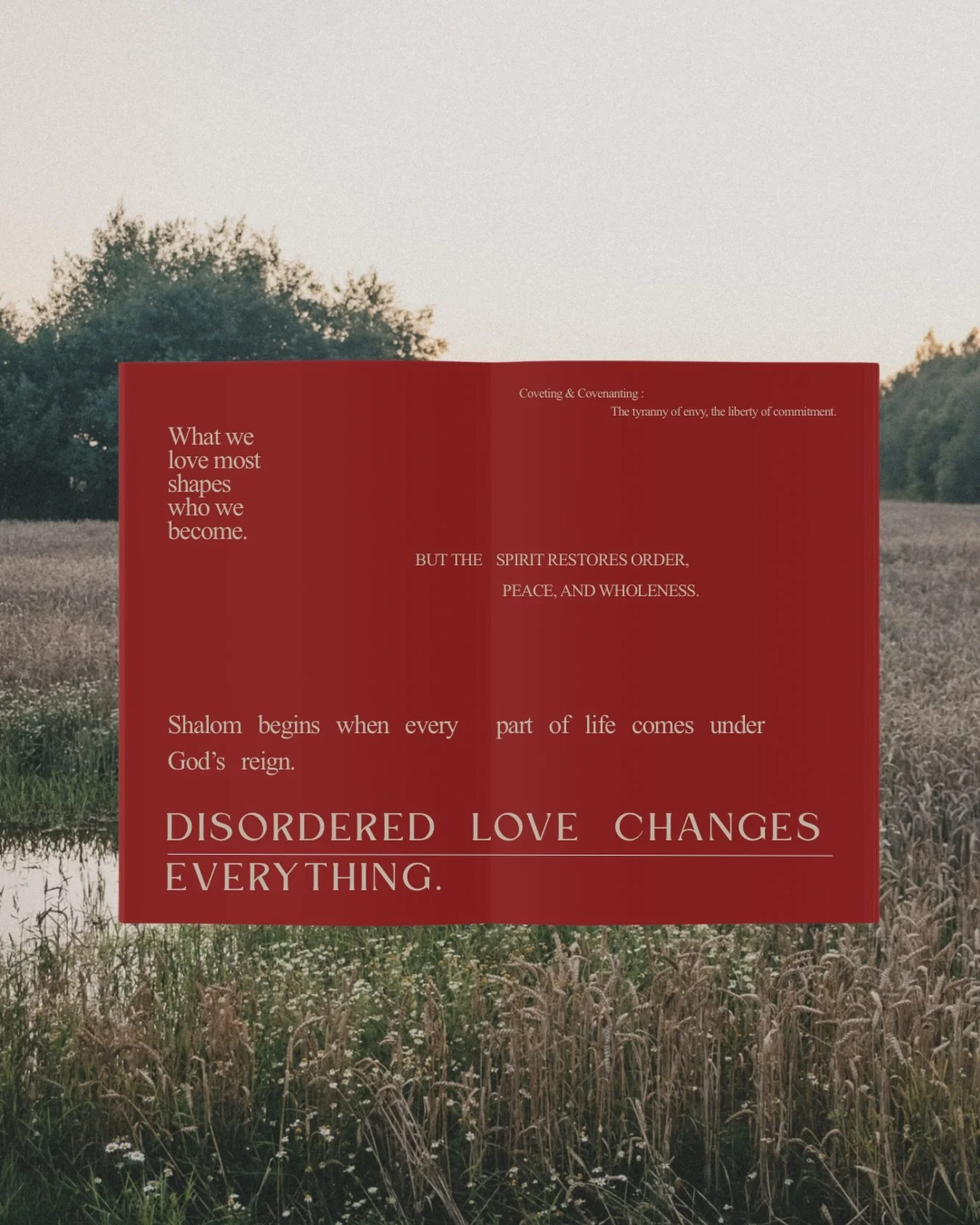 Disordered love changes everything.

From Eden to now, we see how disordered desires create rivalry, shame, striving, and inner fracture. But through the Spirit, God is restoring peace, purpose, and wholeness in us.

This Sunday, Natalie continued ou