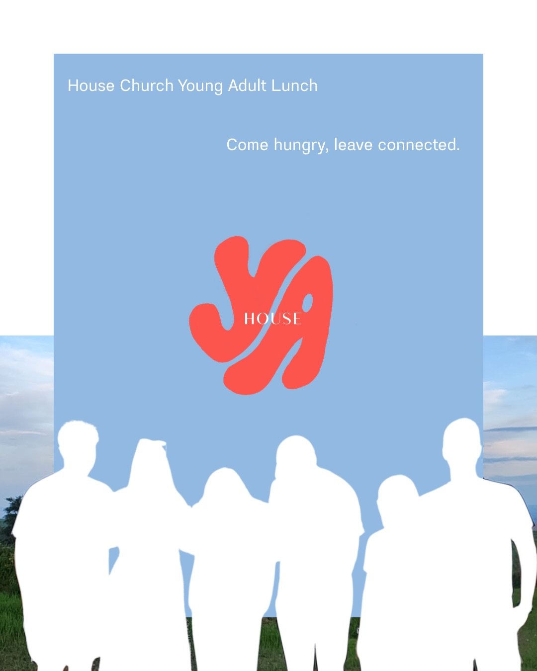 Young Adult Lunch 

This Sunday after our church service, we&rsquo;re gathering in Room 222 for lunch, community, and connection.

If you&rsquo;re 18&ndash;30(ish), we&rsquo;d love for you to join us! Our heart is to build a strong community of young