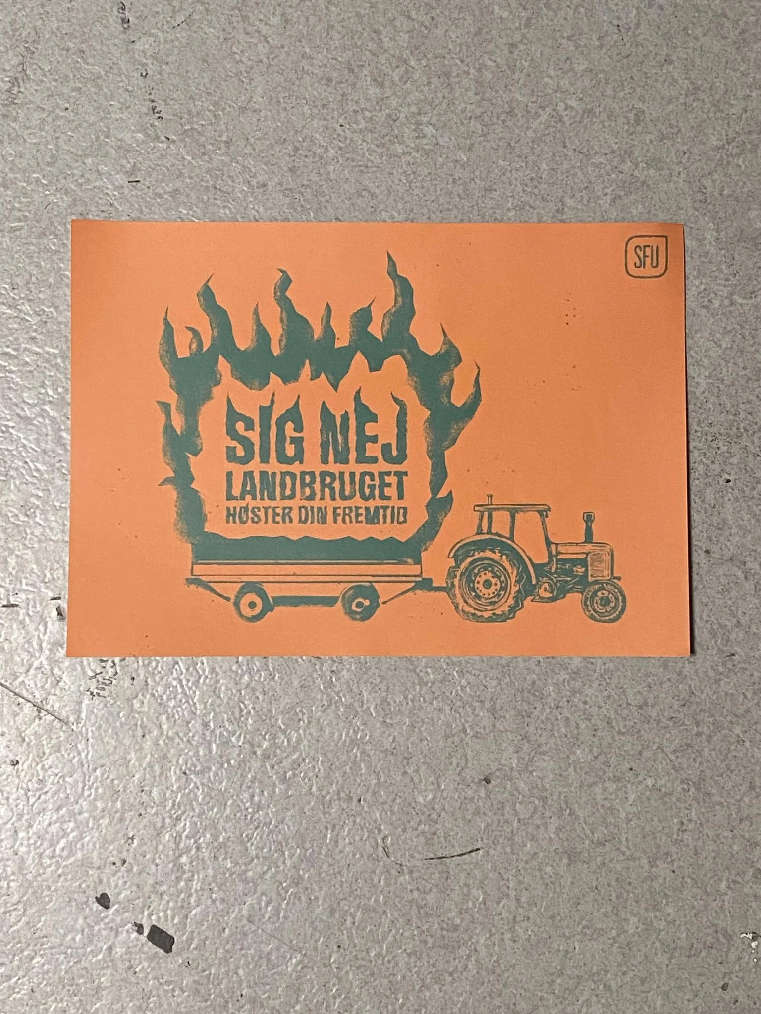 Plakat - Sig nej til landbruget (42x29,7 cm)
