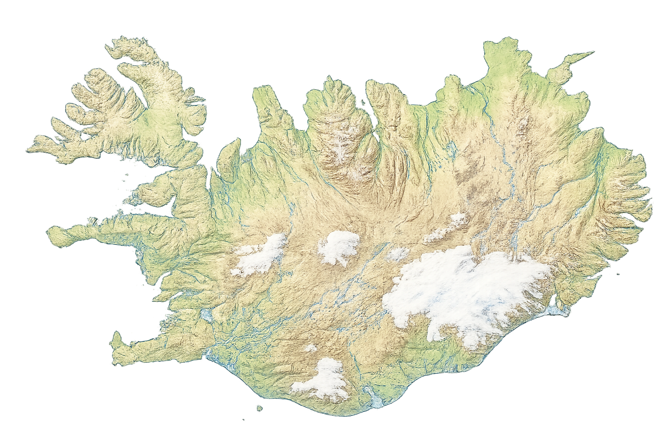 Karte von Island, Fakten zu Island