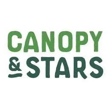 Logo with green and black text reading 'Canopy & Stars'.