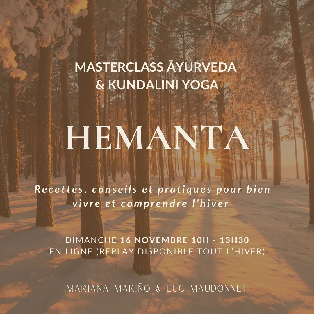 L&rsquo;Ayurv&eacute;da nous invite &agrave; nous relier &agrave; la sagesse des saisons pour adapter nos habitudes et puiser, avec simplicit&eacute;, dans la force de la nature.

La compr&eacute;hension des lois de la nature offre un rep&egrave;re u