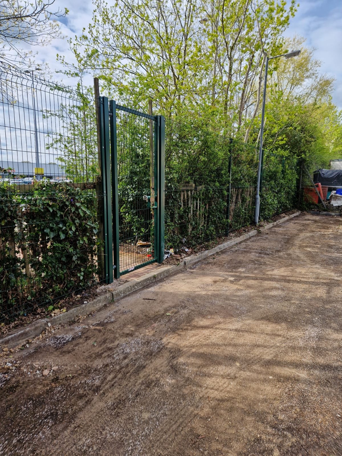 Single V-Mesh Security Gate