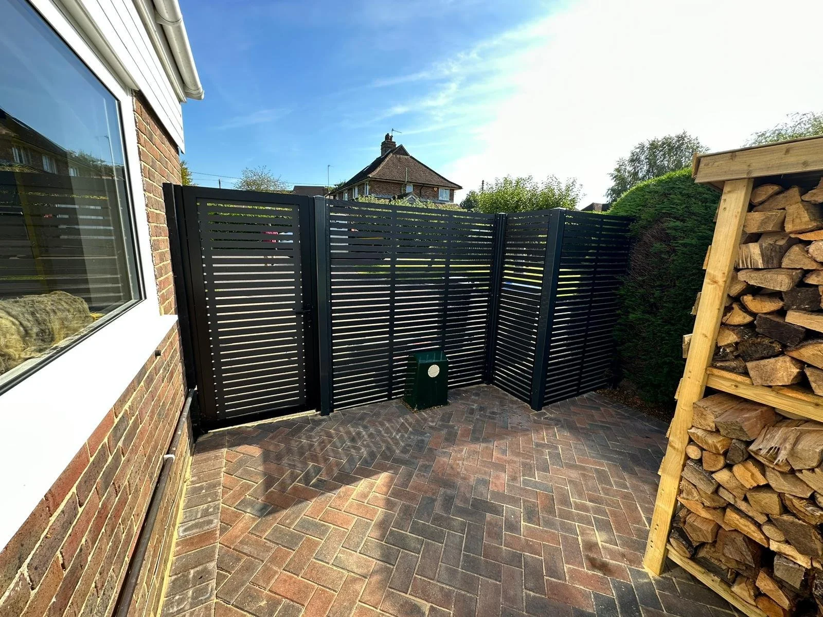 Composite Fencing in Black