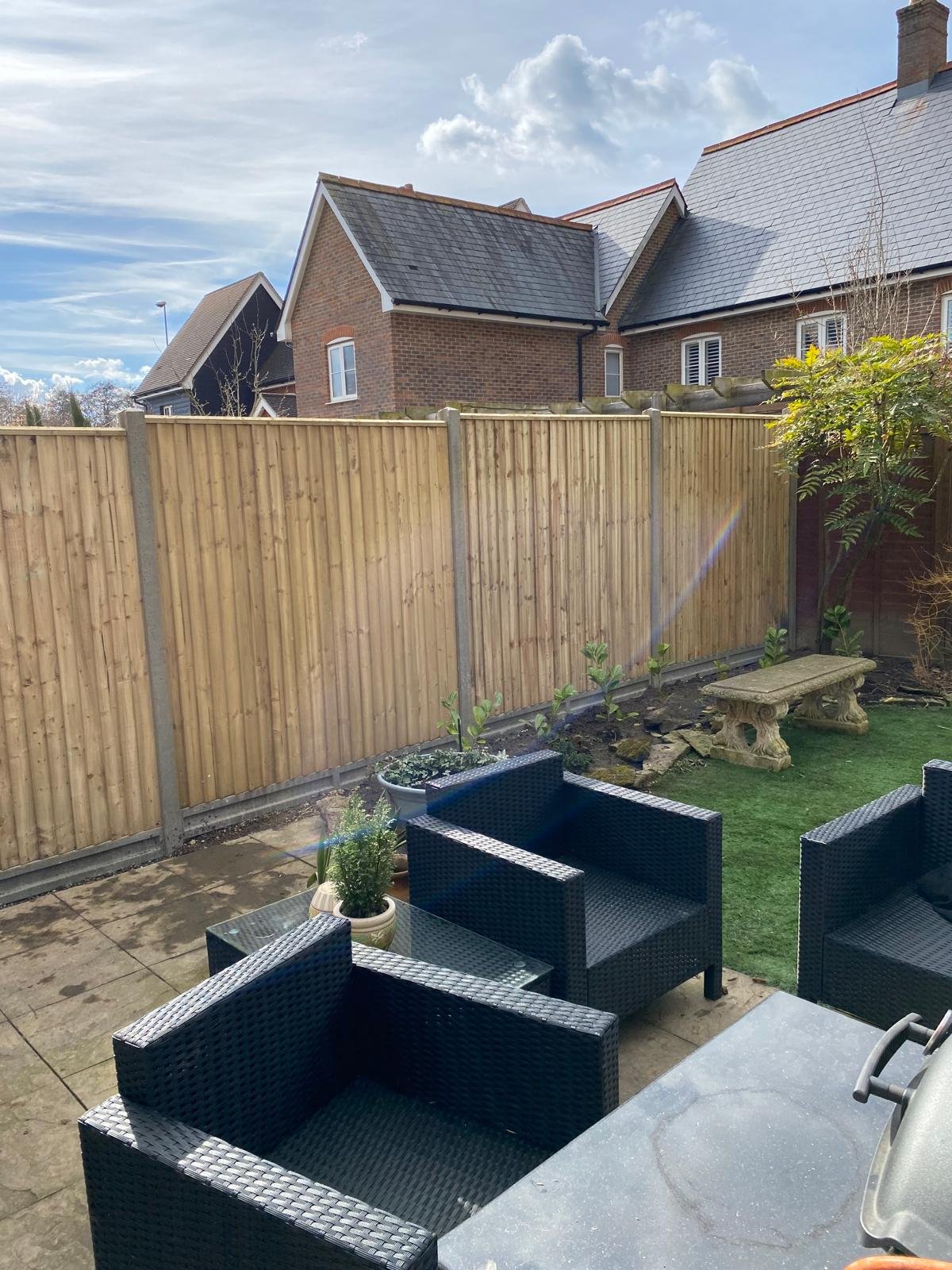 Closeboard Panels with Concrete Posts and Concrete Gravel Boards