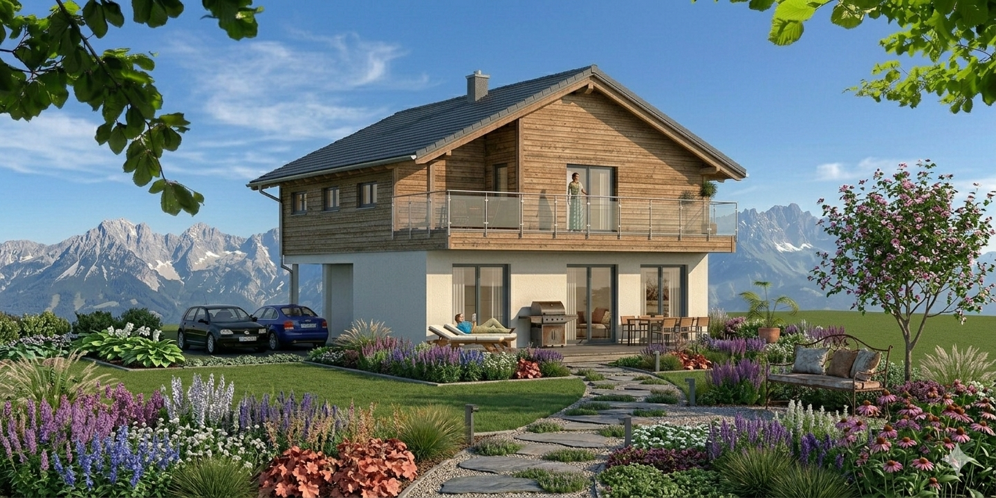 Visualisierung Fertighaus Landhaus Thomas Brunnbauer GRIFFNER