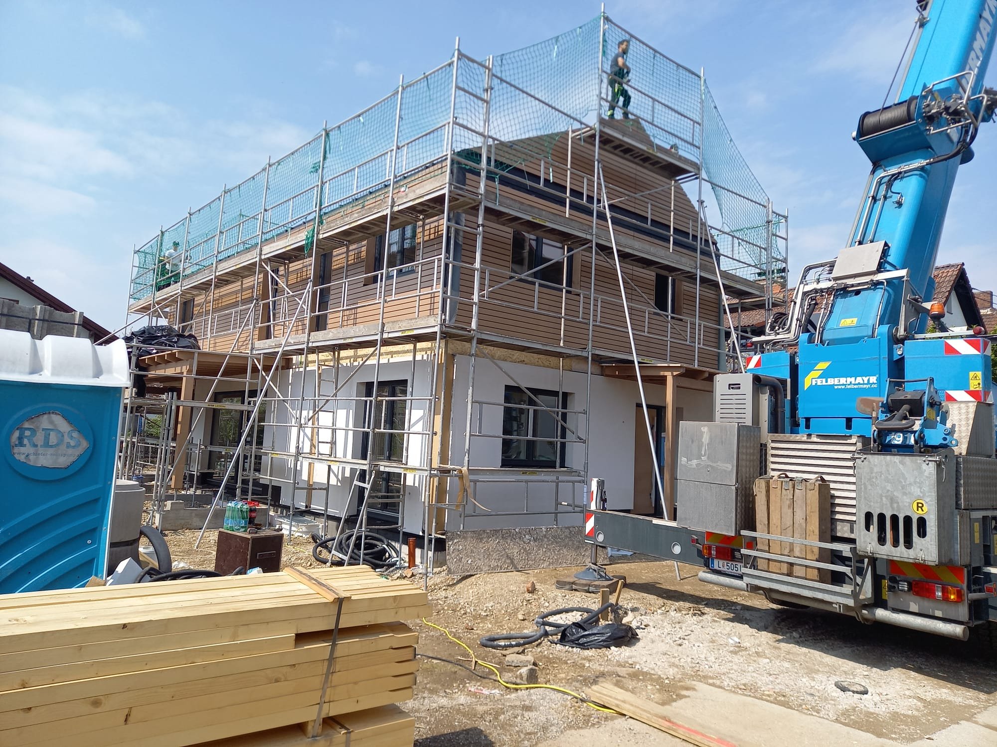 Haus Baustelle GRIFFNER Fertighaus aus holz Thomas Brunnbauer
