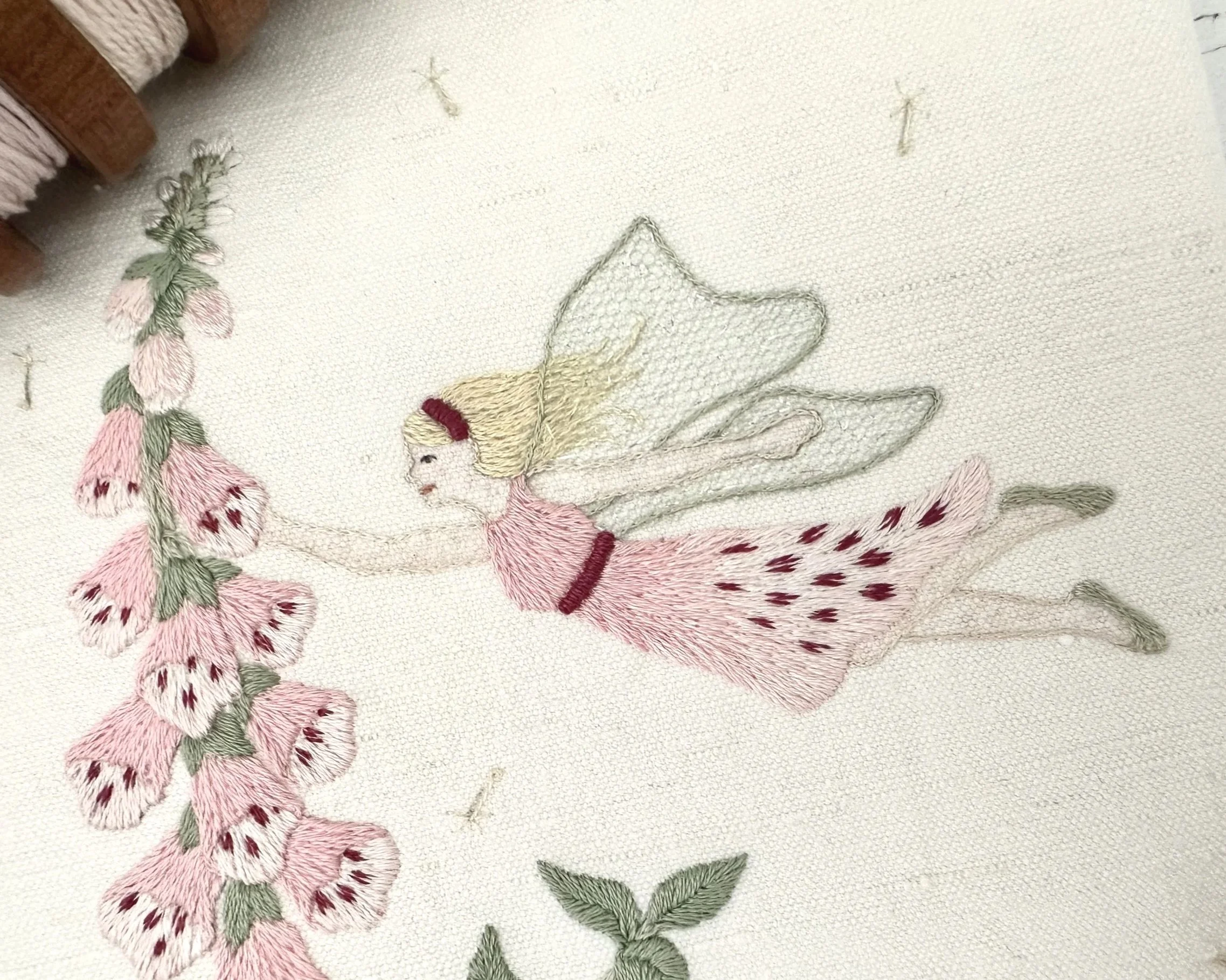 The Foxglove Fairy Embroidery Kit from What Florence Did Next