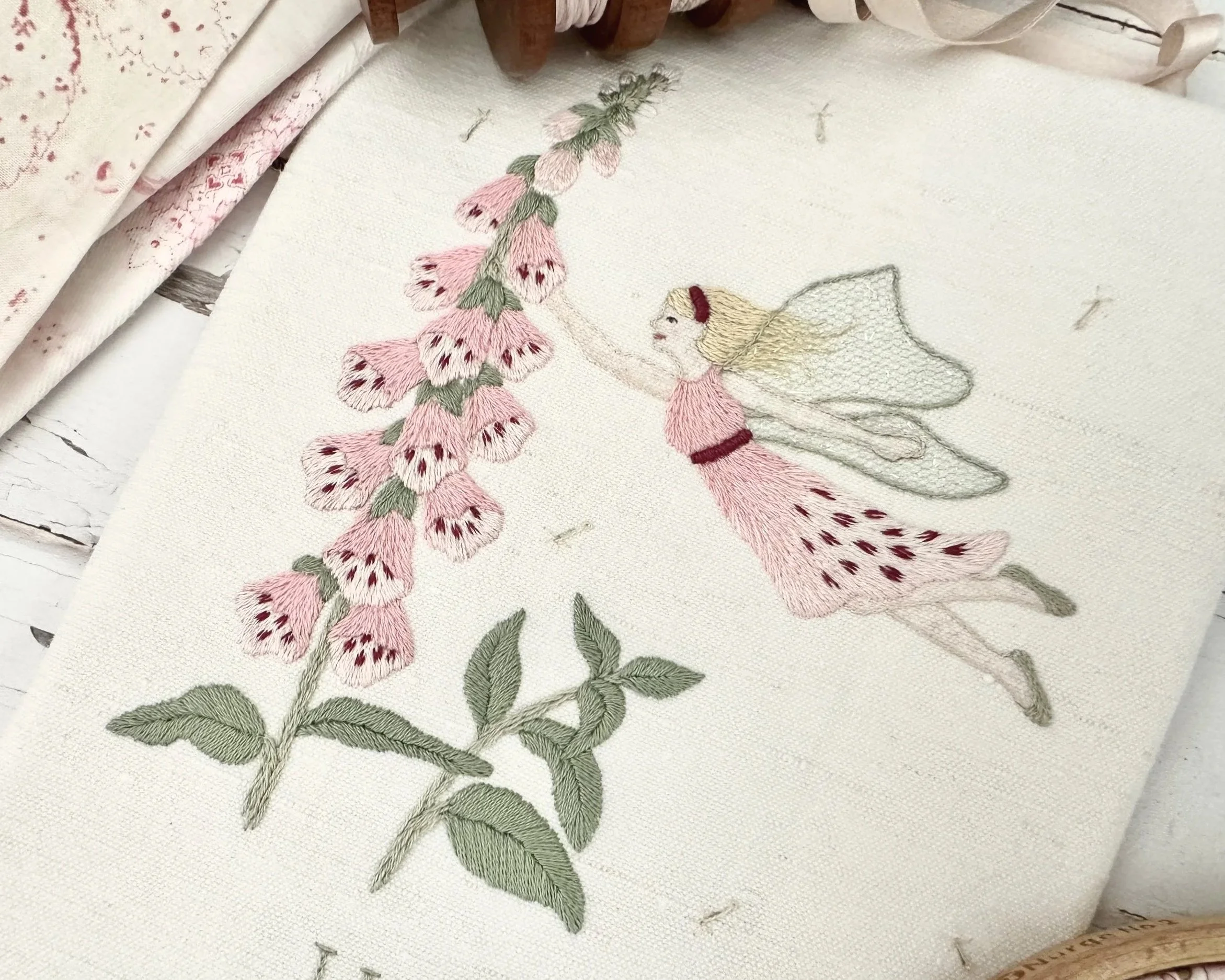 The Foxglove Fairy Embroidery Kit from What Florence Did Next